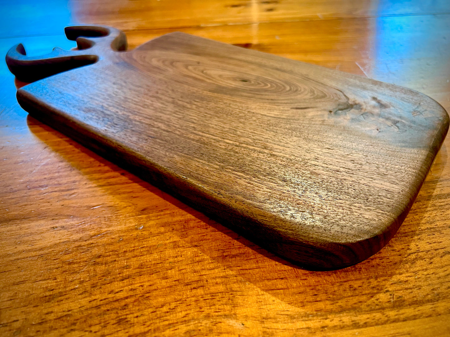 *Limited Supply* Antler Handle Black Walnut cutting board