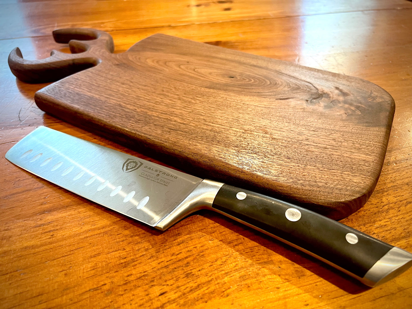 *Limited Supply* Antler Handle Black Walnut cutting board