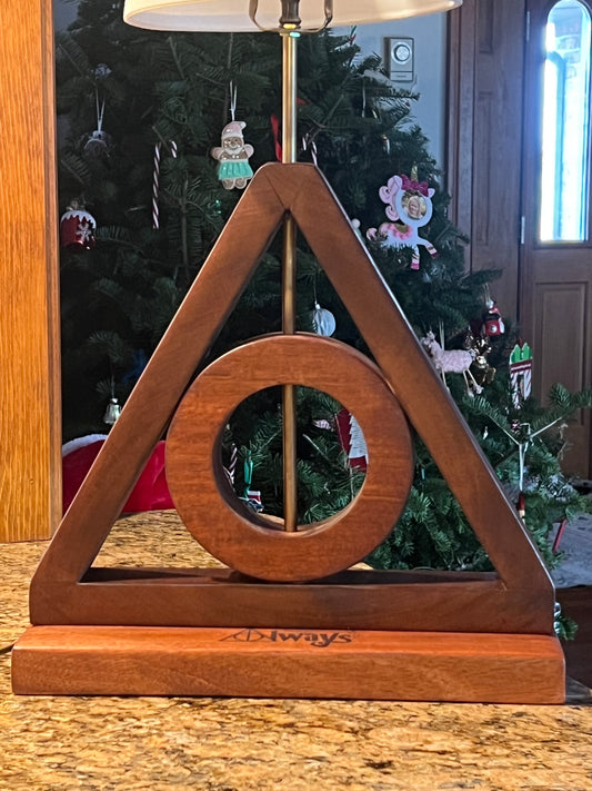 Handcrafted Lamp in the style of the Deathly Hallows