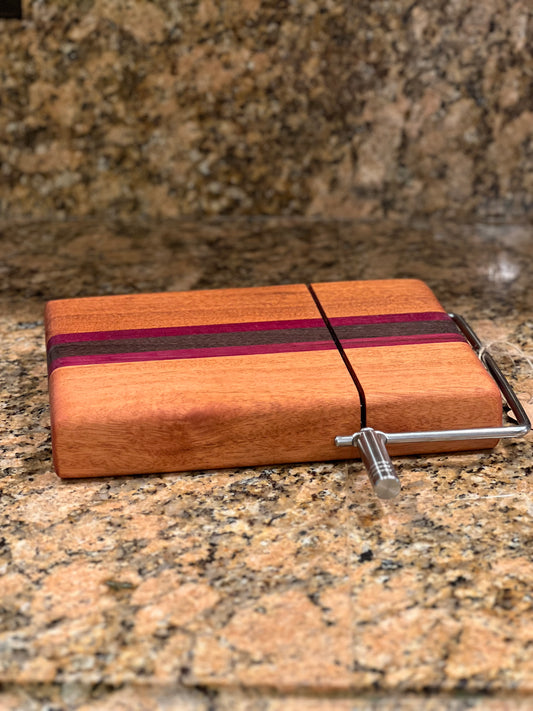 *Limited* Beautiful Purpleheart and Black walnut Edge Grain Cheese Slicer